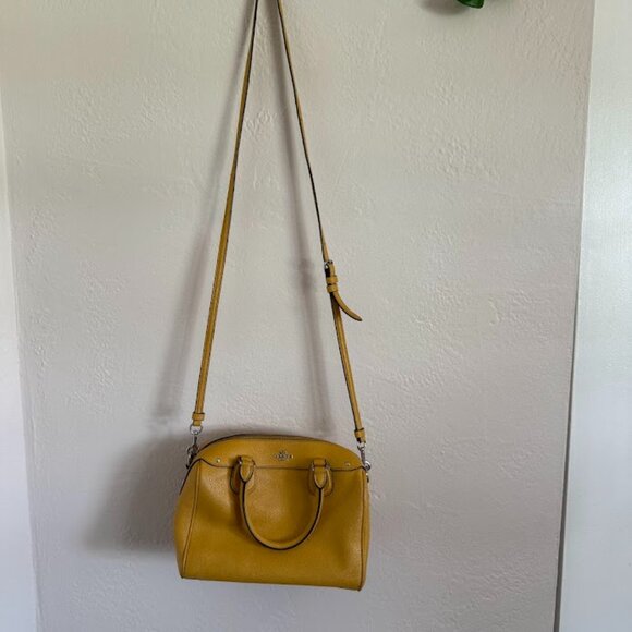 Coach - Rowan Satchel Handbag Purse, Canary Yellow - Picture 1 of 5